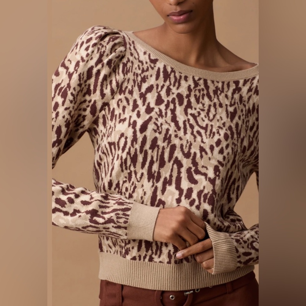 Maeve Puff-Sleeve Pullover Sweater - Picture 3 of 6